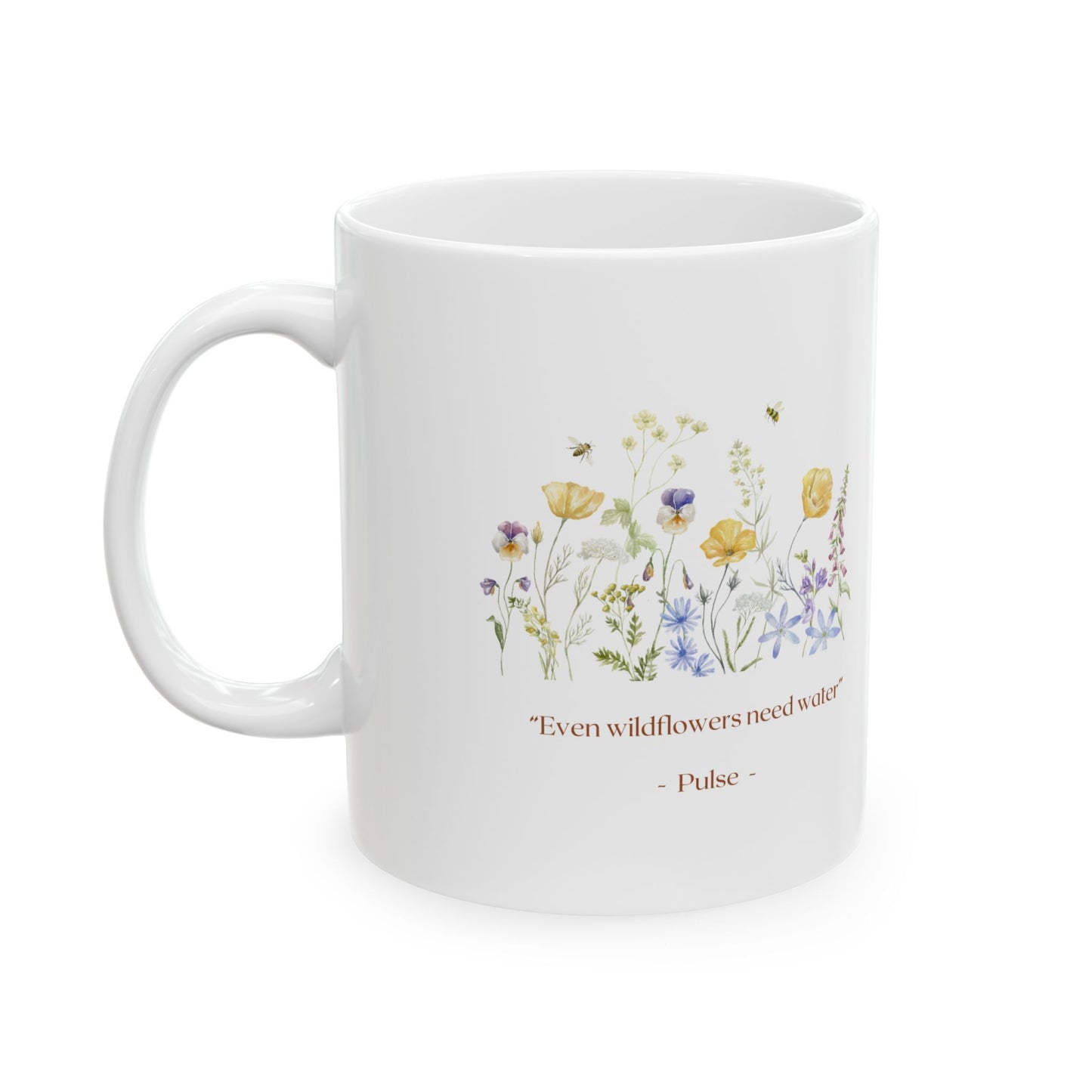 "Wildflower" Botanical Coffee Mug  (11oz & 15oz)