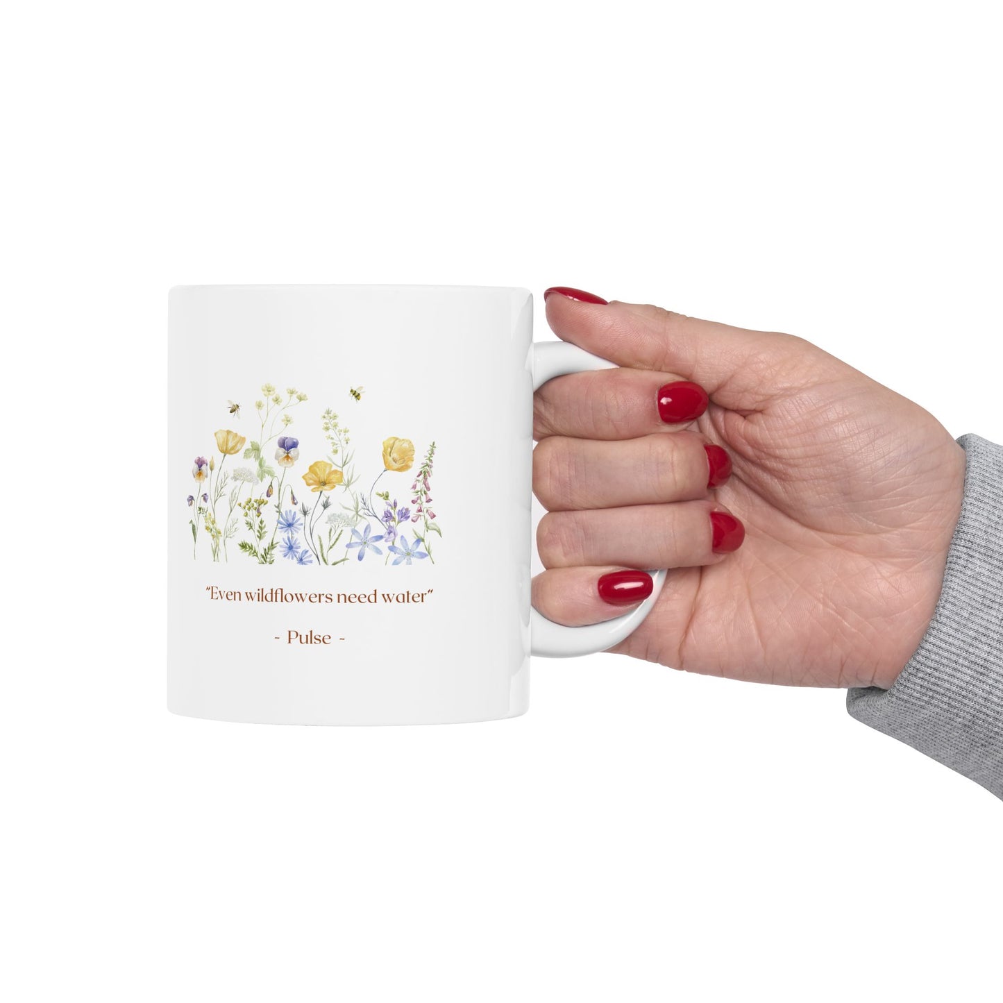 "Wildflower" Botanical Coffee Mug  (11oz & 15oz)