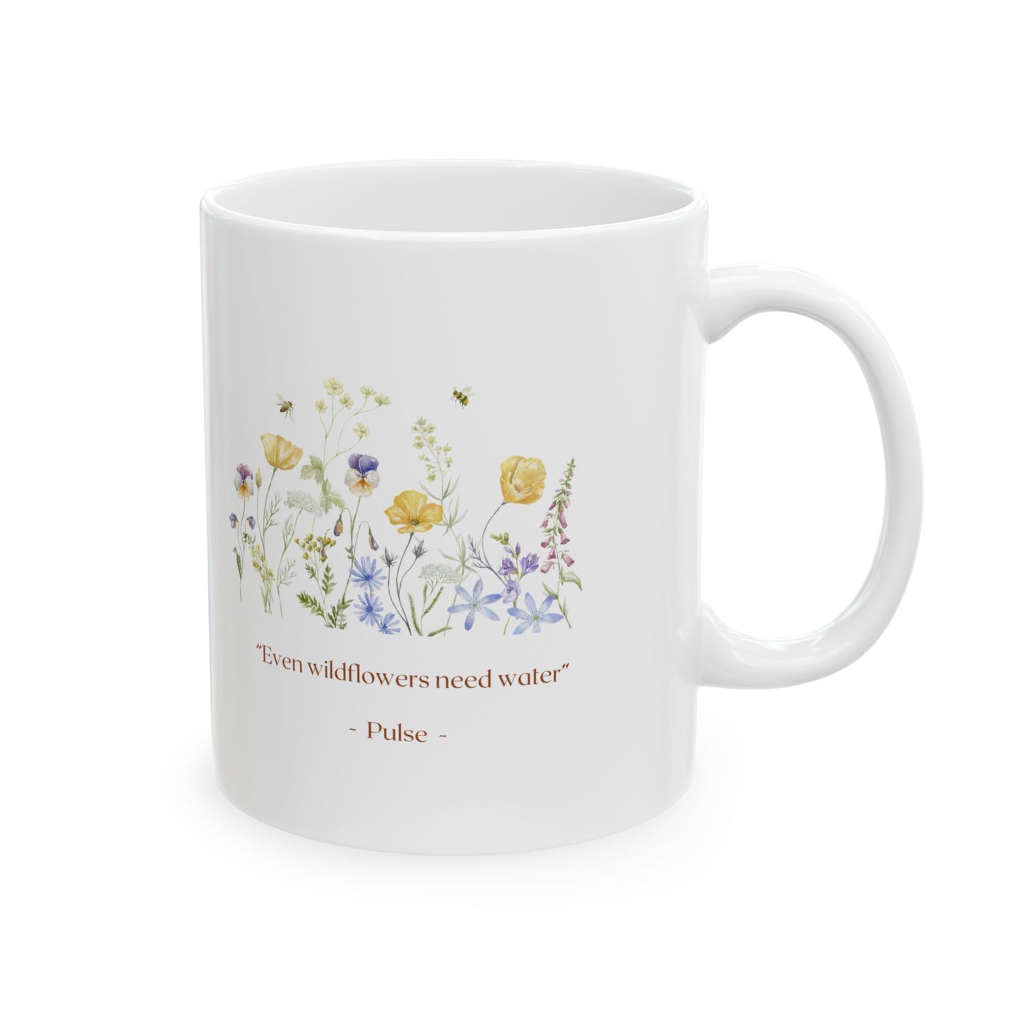 "Wildflower" Botanical Coffee Mug  (11oz & 15oz)