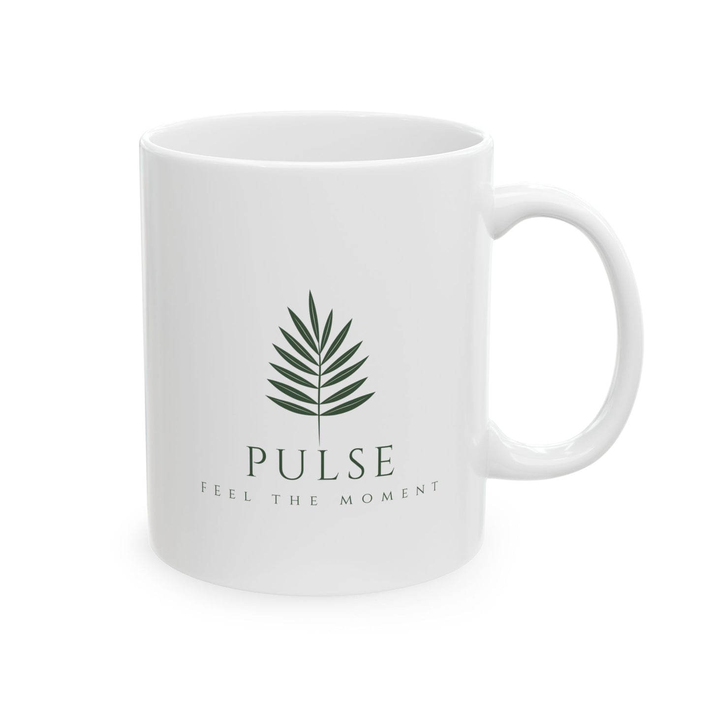 "Feel the Moment"  Botanical Ceramic Coffee Mug (11oz/15oz)