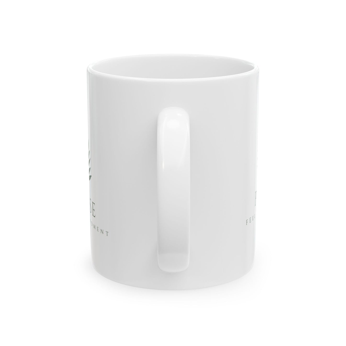 "Feel the Moment"  Botanical Ceramic Coffee Mug (11oz/15oz)
