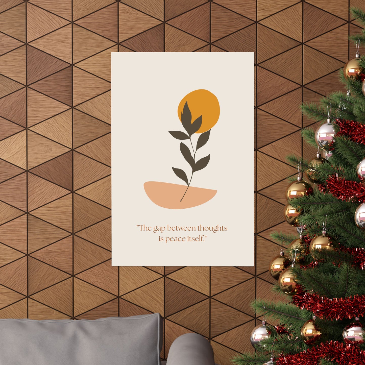 “The gap between thoughts is peace itself.” Matte Vertical Wall Art