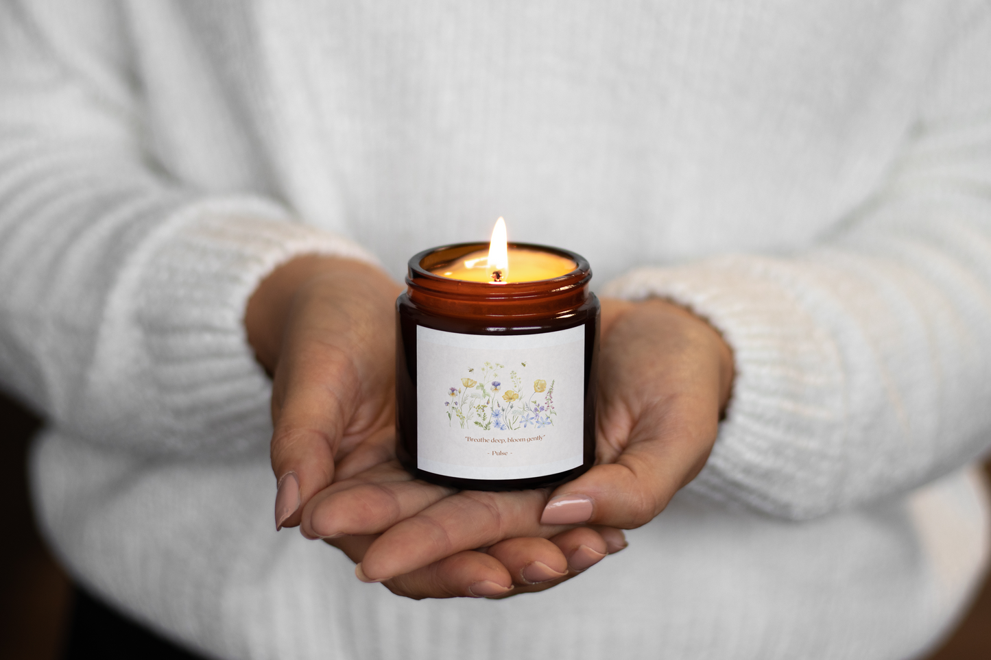 "Breathe deeply, bloom gently" - Eucalyptus Lavender Herb Scented Soy Candle