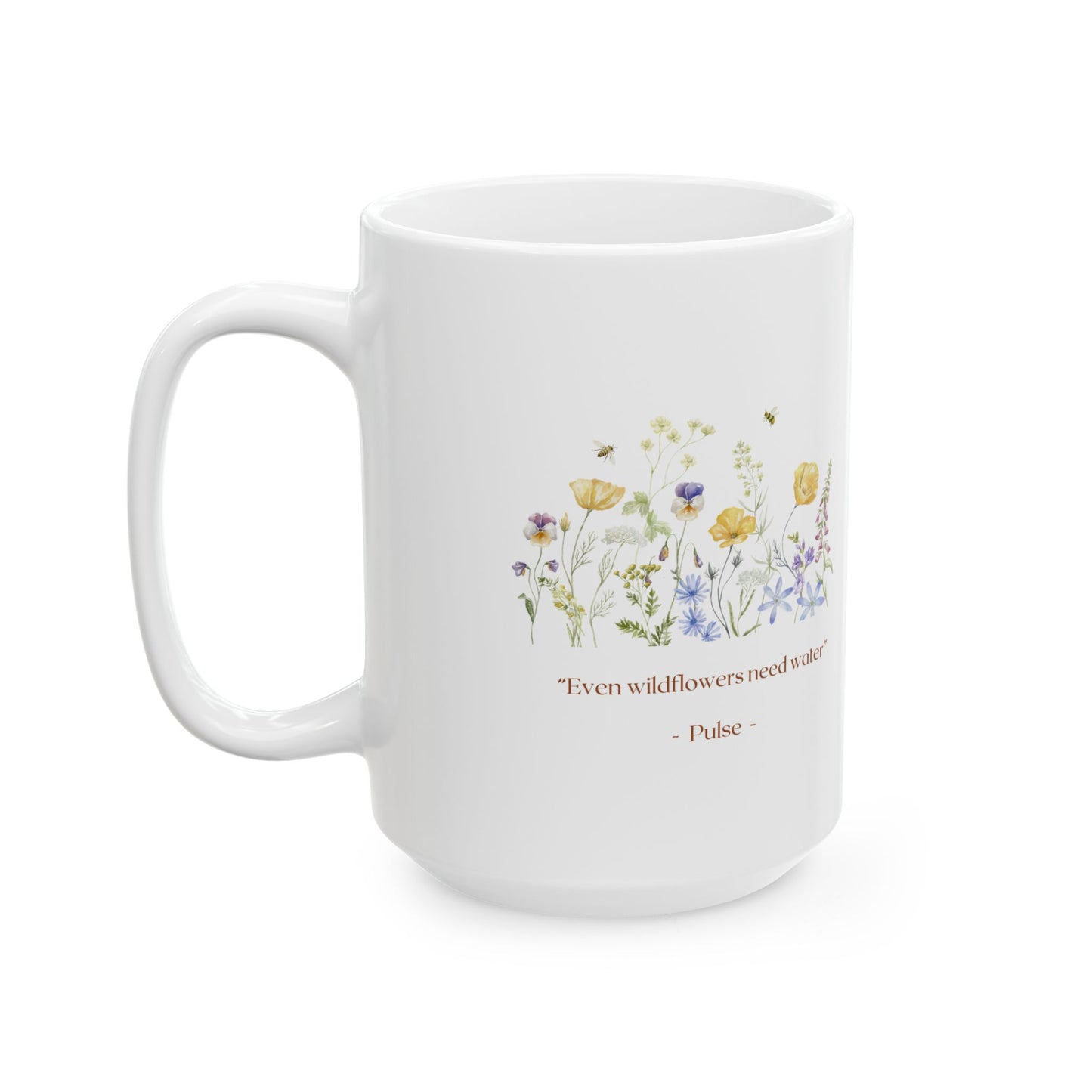 "Wildflower" Botanical Coffee Mug  (11oz & 15oz)